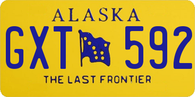 AK license plate GXT592