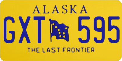 AK license plate GXT595