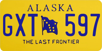 AK license plate GXT597