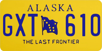 AK license plate GXT610