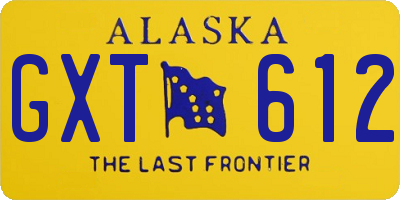 AK license plate GXT612