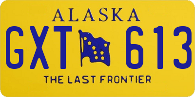AK license plate GXT613