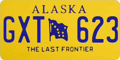 AK license plate GXT623