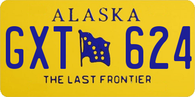 AK license plate GXT624