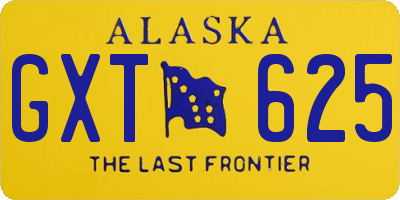 AK license plate GXT625