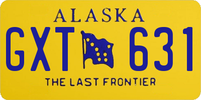 AK license plate GXT631