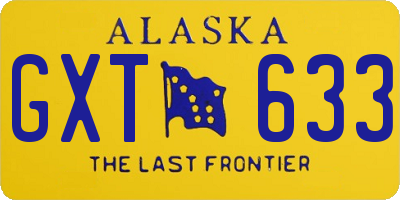 AK license plate GXT633