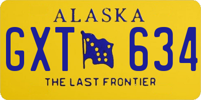 AK license plate GXT634