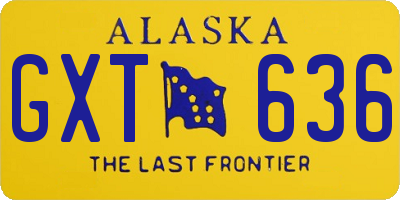 AK license plate GXT636