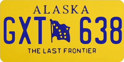 AK license plate GXT638