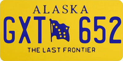 AK license plate GXT652