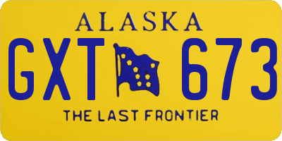 AK license plate GXT673