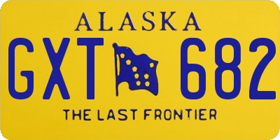 AK license plate GXT682