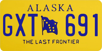 AK license plate GXT691