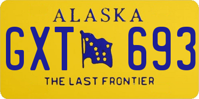 AK license plate GXT693