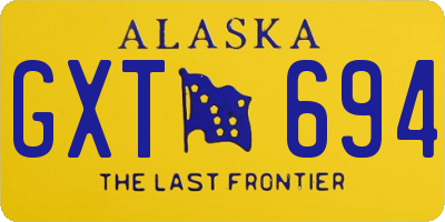 AK license plate GXT694