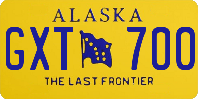 AK license plate GXT700