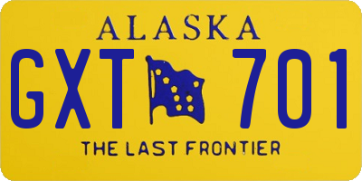 AK license plate GXT701