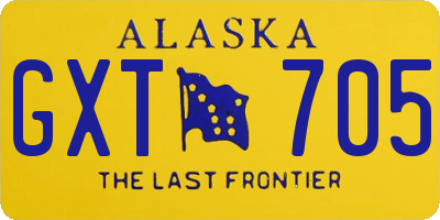 AK license plate GXT705