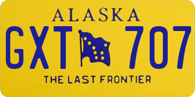 AK license plate GXT707