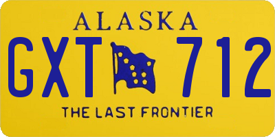 AK license plate GXT712