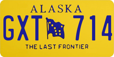 AK license plate GXT714
