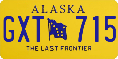 AK license plate GXT715