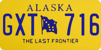 AK license plate GXT716