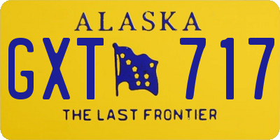 AK license plate GXT717