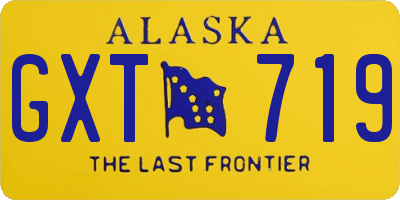 AK license plate GXT719