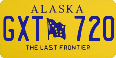 AK license plate GXT720