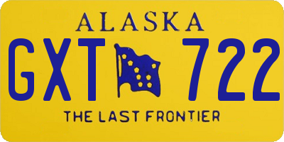 AK license plate GXT722