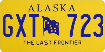 AK license plate GXT723