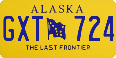 AK license plate GXT724
