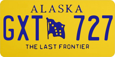 AK license plate GXT727