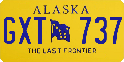 AK license plate GXT737