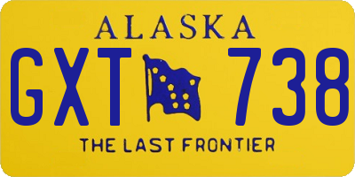 AK license plate GXT738