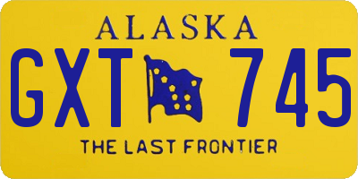 AK license plate GXT745