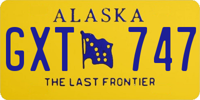 AK license plate GXT747