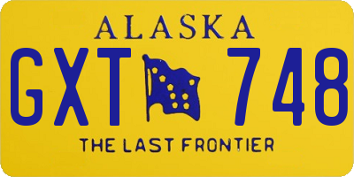 AK license plate GXT748