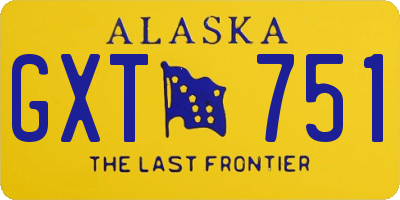 AK license plate GXT751