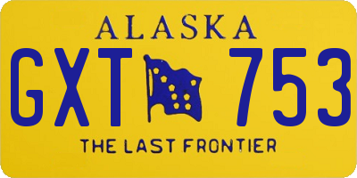 AK license plate GXT753