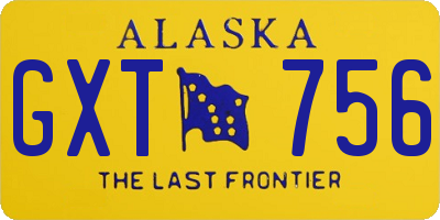 AK license plate GXT756