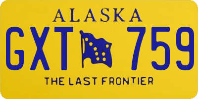 AK license plate GXT759