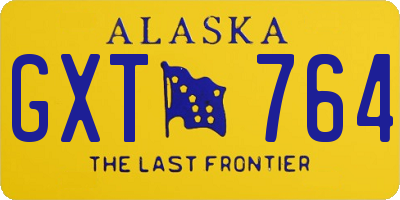 AK license plate GXT764