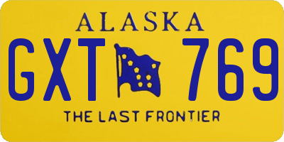 AK license plate GXT769