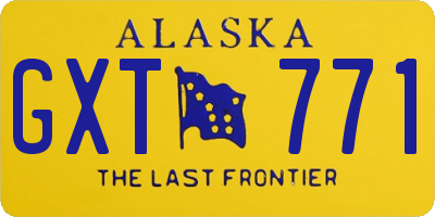 AK license plate GXT771