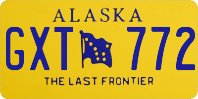 AK license plate GXT772