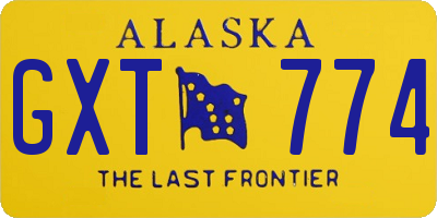 AK license plate GXT774