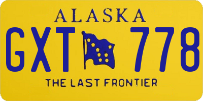 AK license plate GXT778